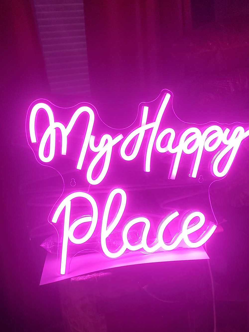 "My Happy Place" Pink Neon Sign